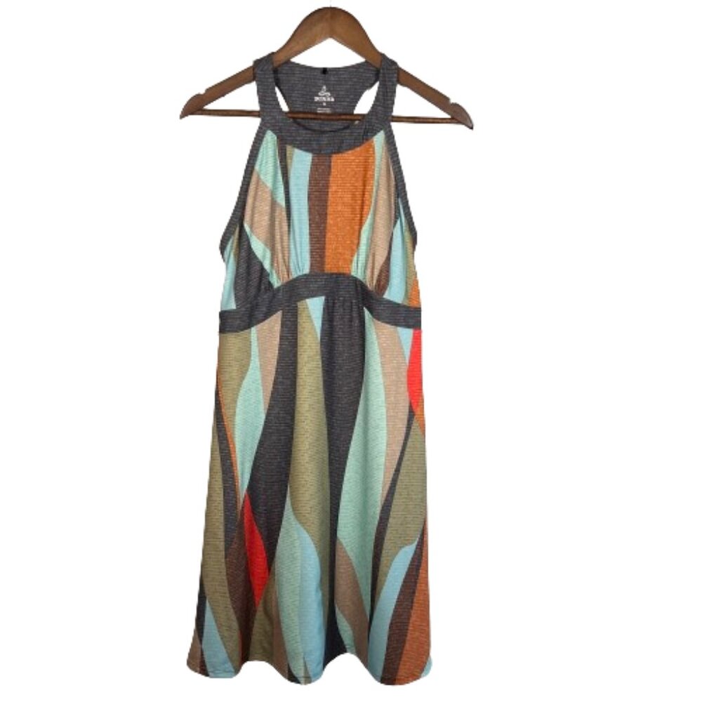 Prana Womens Dress Calexico Racerback Empire Waist Sporty Colorful Size Medium